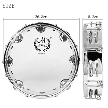 Amazon.co.jp: Milageto パーカッションタンバリンサンバ楽器